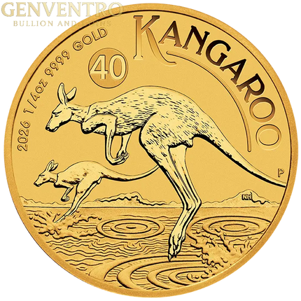 2026 1/4 oz Australian Kangaroo Gold Coin Genventro Bullion and Coins