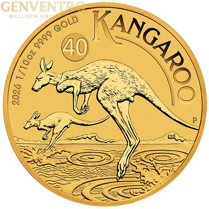 2026 1/10 oz Australian Kangaroo Gold Coin Genventro Bullion and Coins