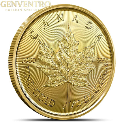 2026 1/10 oz Gold Maple Leaf Genventro Bullion and Coins