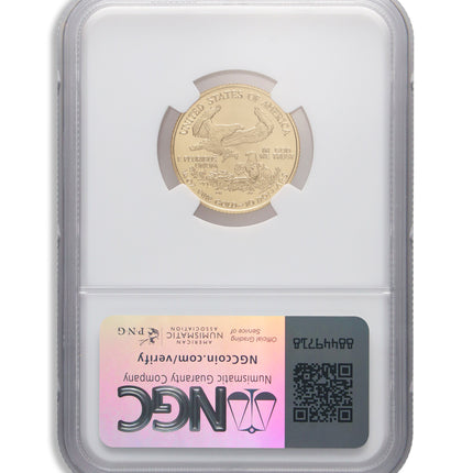 2001 1/4 oz gold eagle $10 ngc ms70