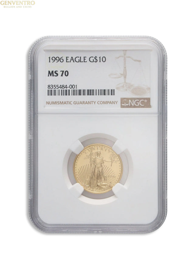 1996 1/4 oz Gold Eagle $10 NGC MS70 Genventro Bullion and Coins