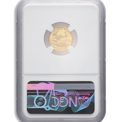 1994 1/10 oz gold eagle $5 ngc ms70