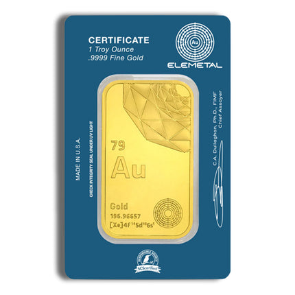 1 oz gold bar elemetal/opm/republic/apmex/ebay