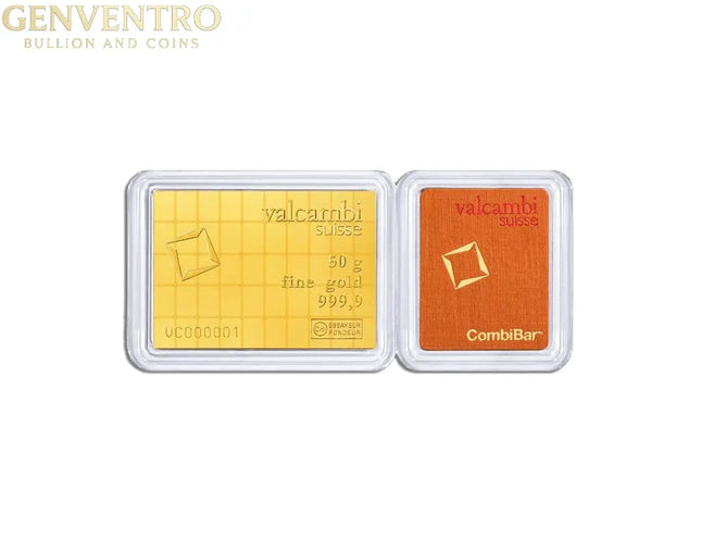 50 x 1 gram .9999 Valcambi CombiBar™ Gold (In Assay) Genventro Bullion and Coins