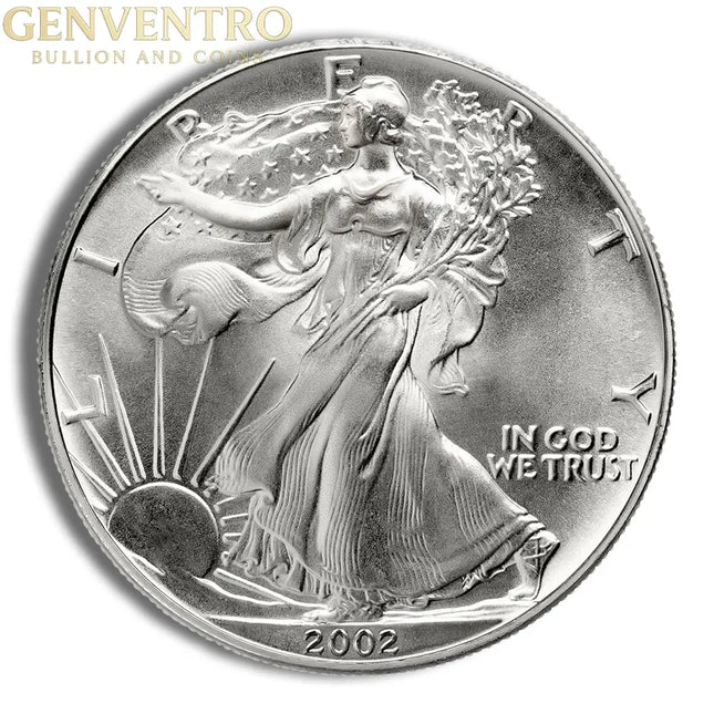 2002 Silver American Eagle - BU Genventro Bullion and Coins