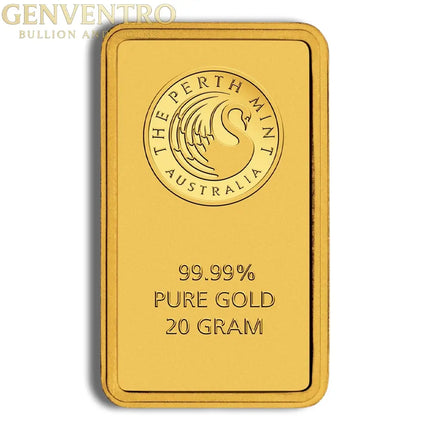 20 gram Gold Bar - Perth Mint (Carded) Genventro Bullion and Coins