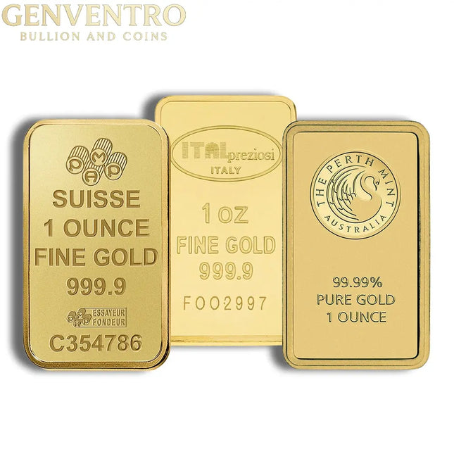 1 oz Gold Bar - Brand Varies (Not in Card) Genventro Bullion and Coins