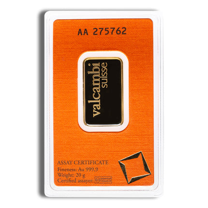 20 gram gold bar valcambi (carded)