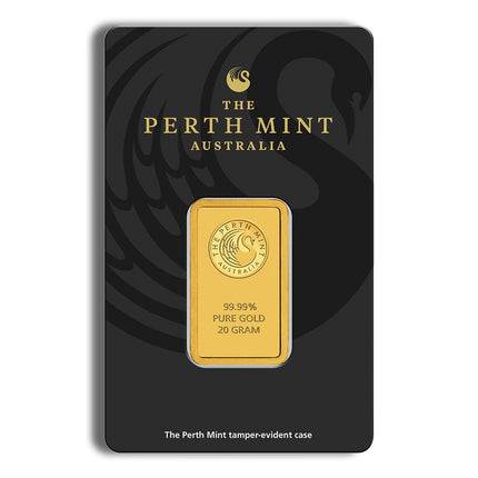 20 gram gold bar perth mint (carded)
