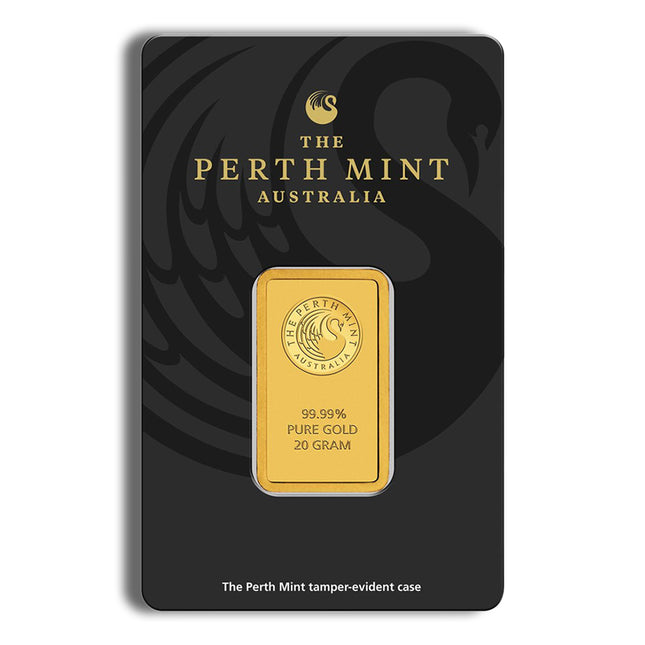 20 gram gold bar perth mint (carded)