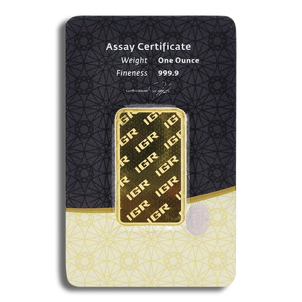 1 oz gold bar igr metals (carded)