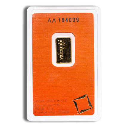 2.5 gram gold bar valcambi (carded)