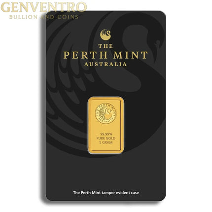 5 gram Gold Bar - Perth Mint (Carded) Genventro Bullion and Coins
