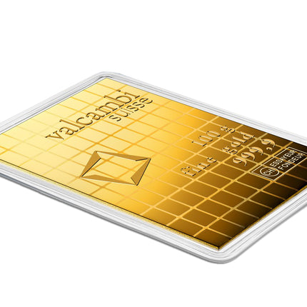 100 x 1 gram .9999 valcambi combibar™ gold (in assay)