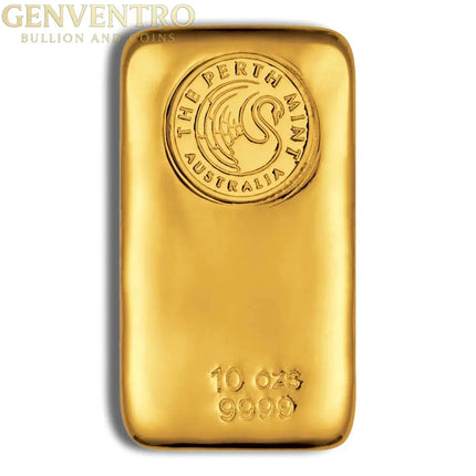 10 oz Gold Bar - Perth Mint (Carded) Genventro Bullion and Coins