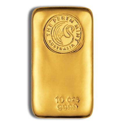 10 oz gold bar perth mint (carded)
