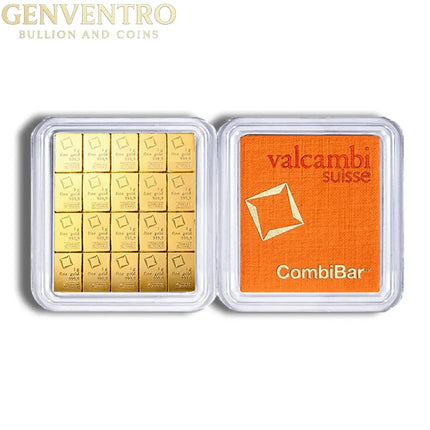 20 x 1 gram .9999 Valcambi CombiBar™ Gold (In Assay) Genventro Bullion and Coins