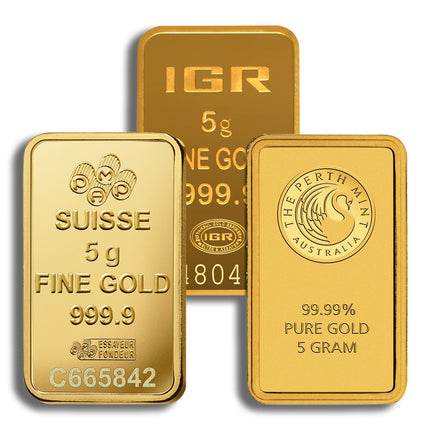 5 gram gold bar brand varies (no card)