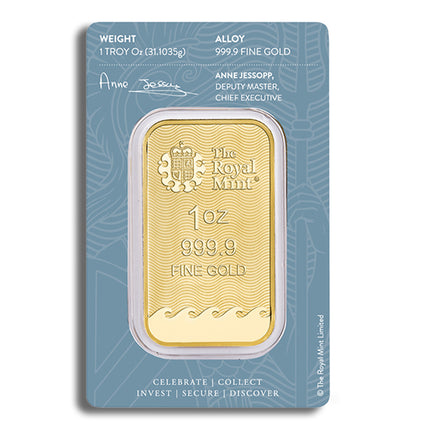 1 oz gold bar britannia (carded)