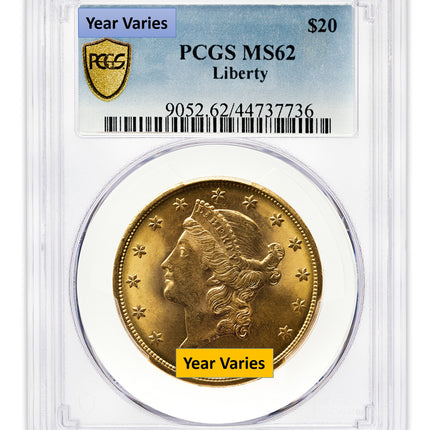 $20 gold liberty double eagle pcgs ms62