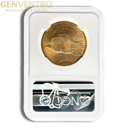 $20 Gold Saint-Gaudens Double Eagle - NGC MS64 Genventro Bullion and Coins