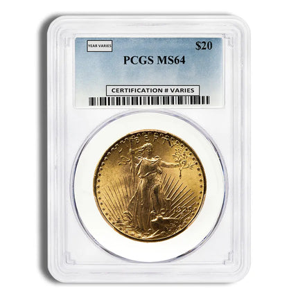 $20 Gold Saint-Gaudens Double Eagle - PCGS MS64 Genventro Bullion and Coins