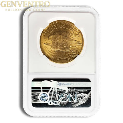 $20 Gold Saint-Gaudens Double Eagle - NGC MS62 Genventro Bullion and Coins