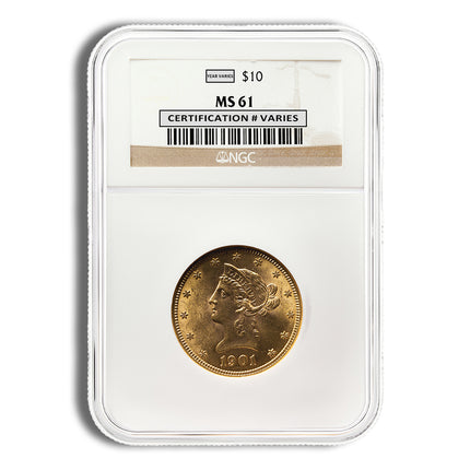 $10 gold liberty eagle ngc ms61