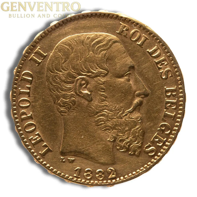 Belgium Gold 20 Francs - Leopold II (1867-1882) Genventro Bullion and Coins