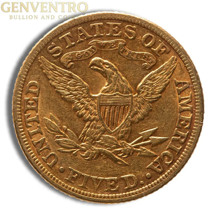 $5 Gold Liberty Half Eagle - XF Genventro Bullion and Coins