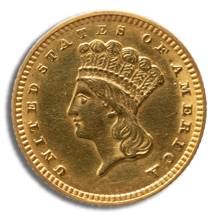 $1 gold indian type 3 cleaned/low grade