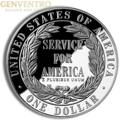 1996-S $1 Community Service Silver Commem - Proof Genventro Bullion and Coins