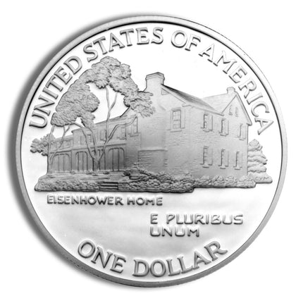 1990 p $1 eisenhower silver commem proof