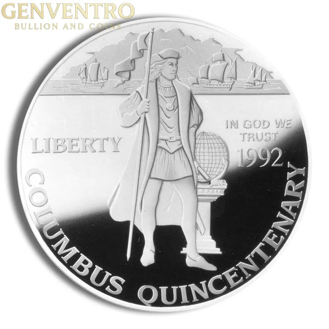1992-P $1 Columbus Silver Commem - Proof Genventro Bullion and Coins