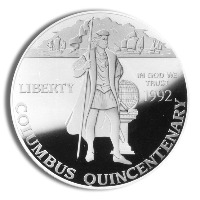 1992 p $1 columbus silver commem proof