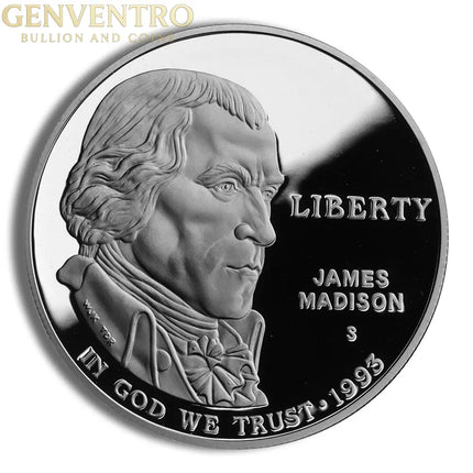 1993-S $1 Bill of Rights, Madison Silver Commem - Proof Genventro Bullion and Coins