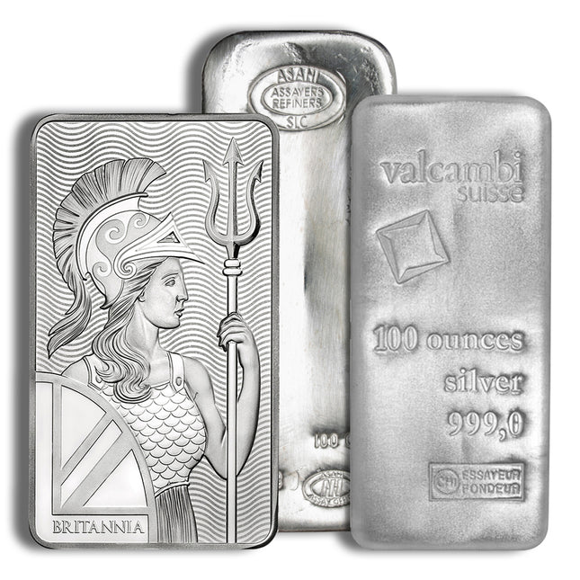 100 oz silver bar brand varies (ira eligible)