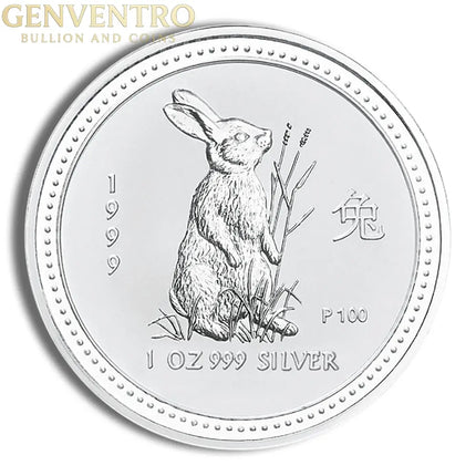 1999 1 oz Australia Silver Lunar Rabbit BU - Series I Genventro Bullion and Coins