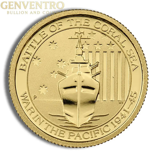 1/10 oz Australian Battle of the Coral Sea Gold Coin (Year Varies) Genventro Bullion and Coins