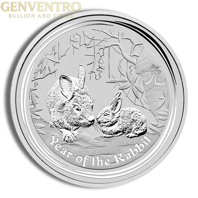 2011 1 oz Australia Silver Lunar Rabbit BU - Series II Genventro Bullion and Coins