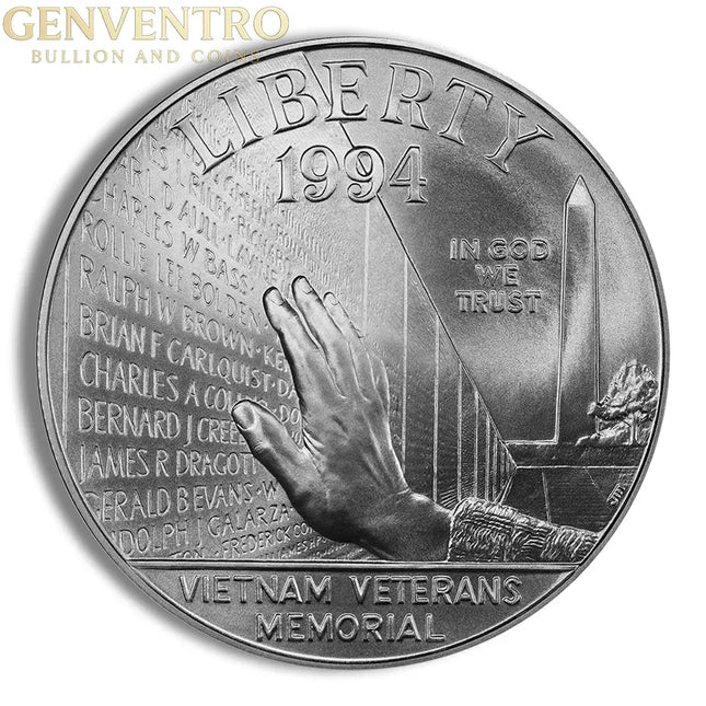 1994-W $1 Vietnam Vets Silver Commem - BU Genventro Bullion and Coins