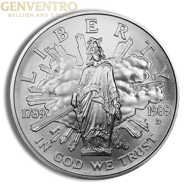 1989-D $1 Congressional Silver Commem - BU Genventro Bullion and Coins