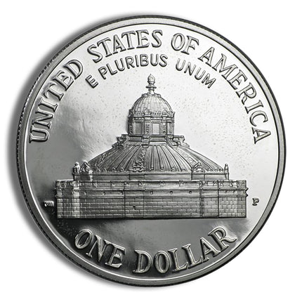 2000 p $1 library of congress silver commem bu
