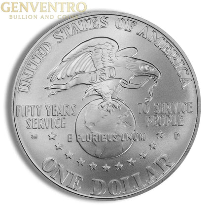 1991-D $1 USO Silver Commem - BU Genventro Bullion and Coins