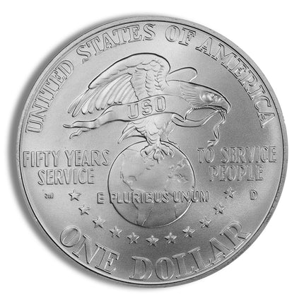 1991 d $1 uso silver commem bu