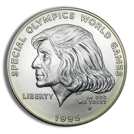 1995 w $1 special olympics silver commem bu
