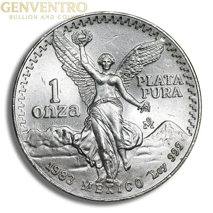 1983 1 oz Silver Mexican Libertad - BU Genventro Bullion and Coins