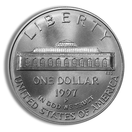 1997 p $1 botanic garden silver commem bu
