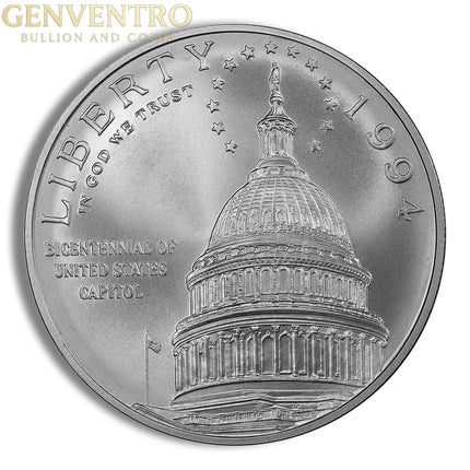 1994-D $1 Capitol Silver Commem - BU Genventro Bullion and Coins