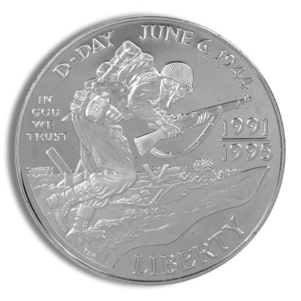 1993 d $1 world war ii silver commem bu